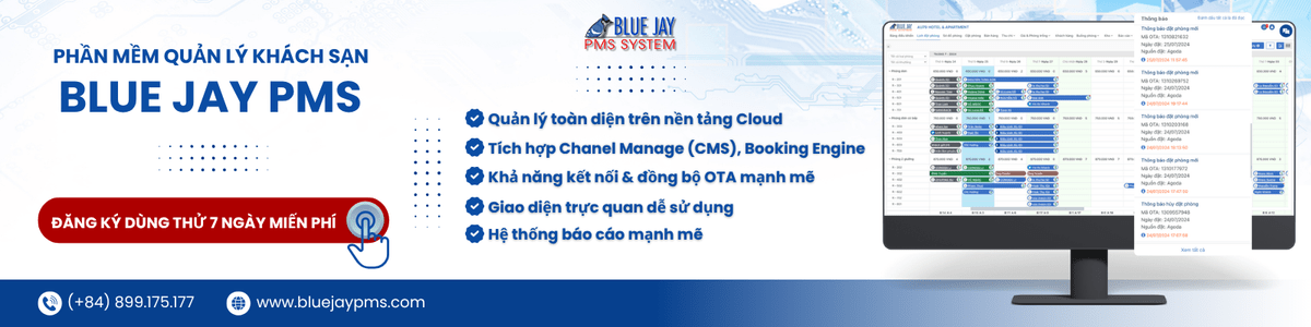 Phần mềm quản lý khách sạn Blue Jay PMS